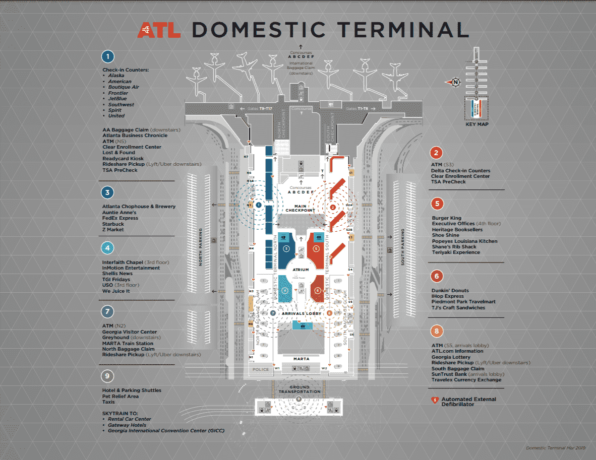 atlanta airport map delta A Guide To Hartsfield Jackson Atlanta International Airport atlanta airport map delta