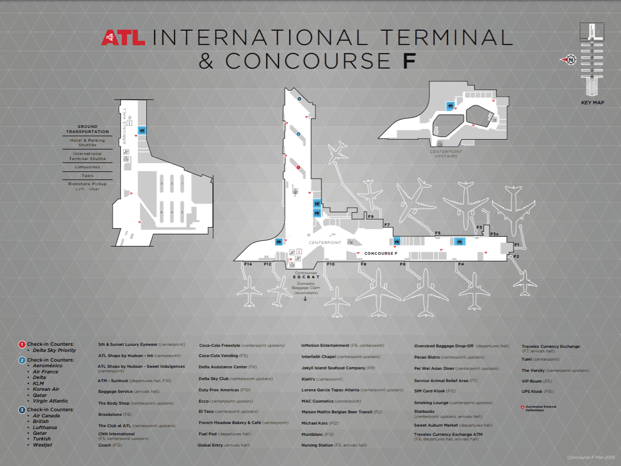 Skytrain Atlanta Airport Layout Map 