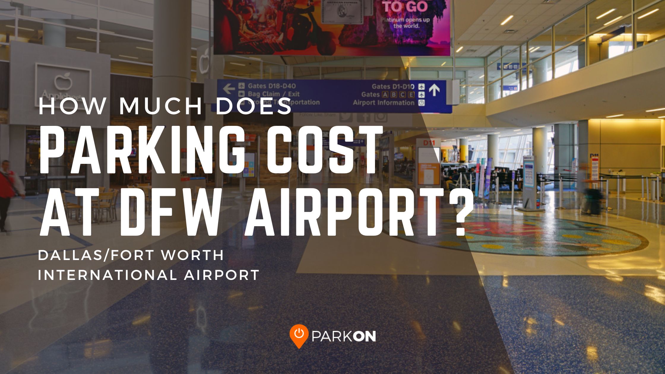 Dallas Fort-Worth (DFW) Airport Parking Cost Banner