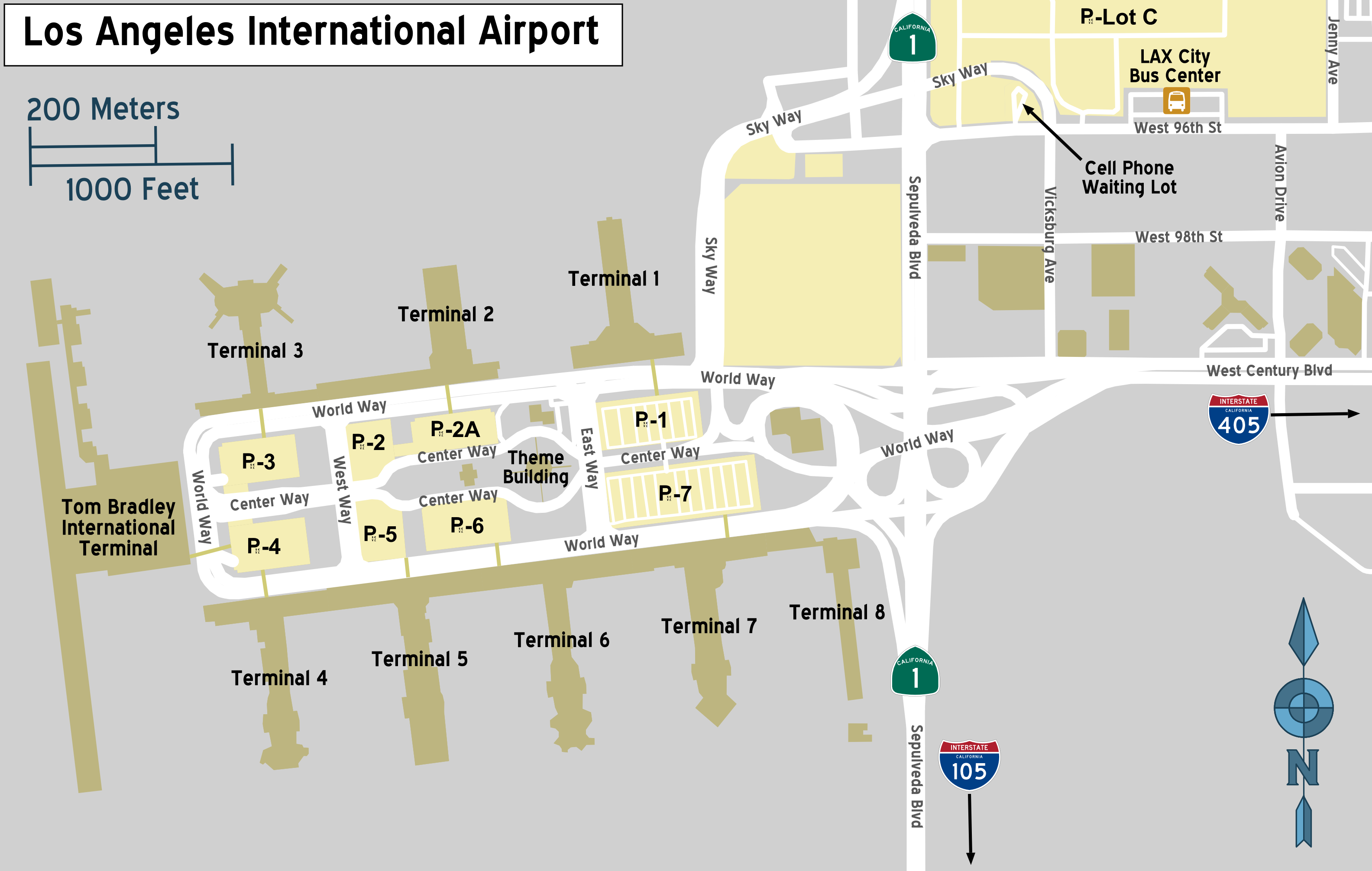 Lax Terminal Map 2025