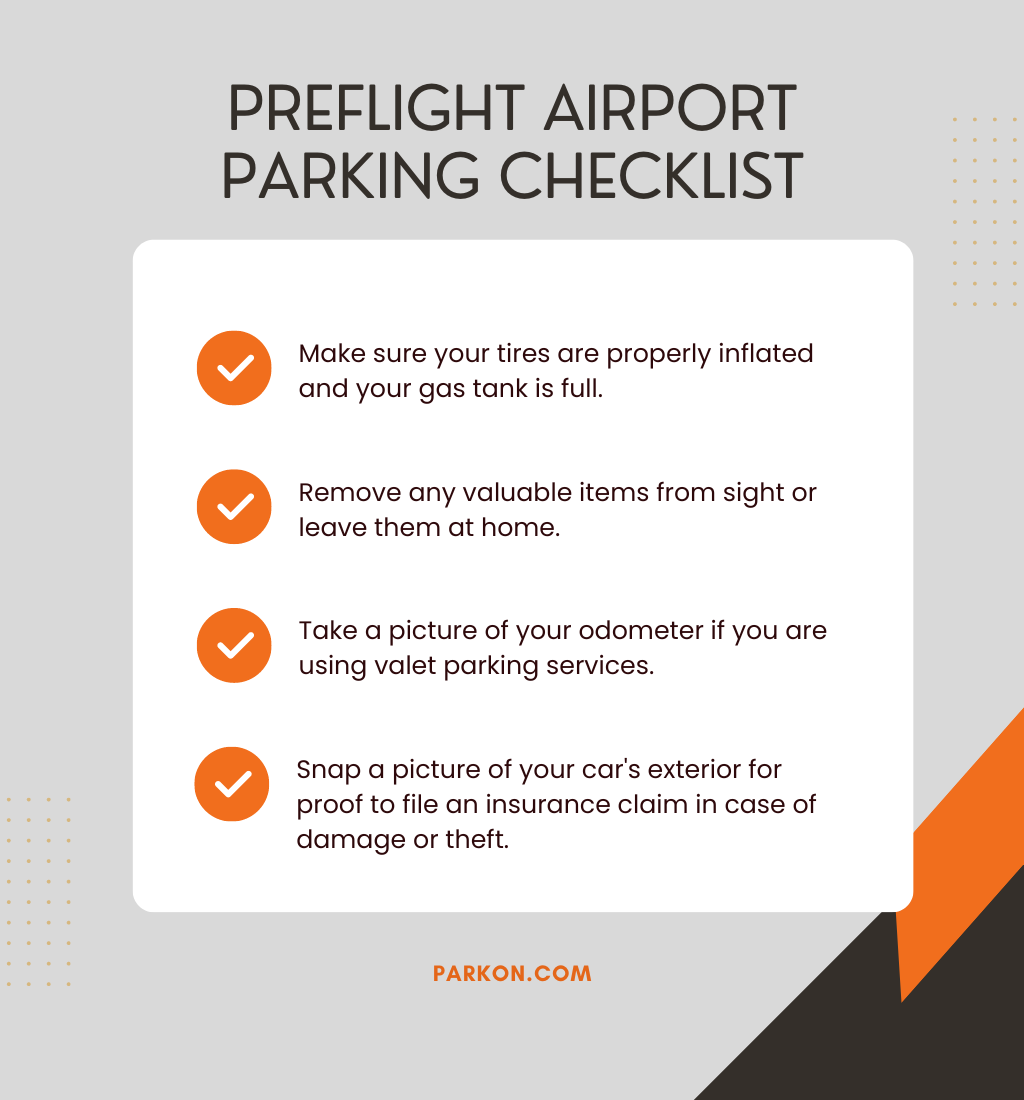 Pre-Flight Airport Parking Checklist