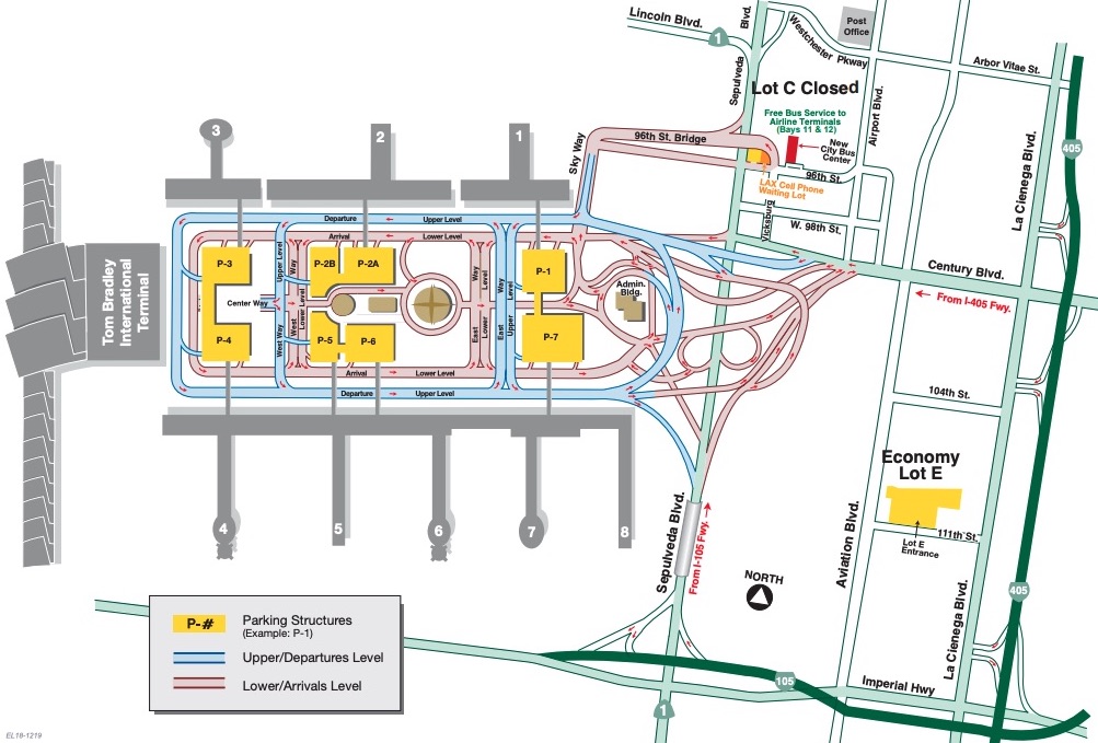 LAX, Terminal and Economy Parking Maps