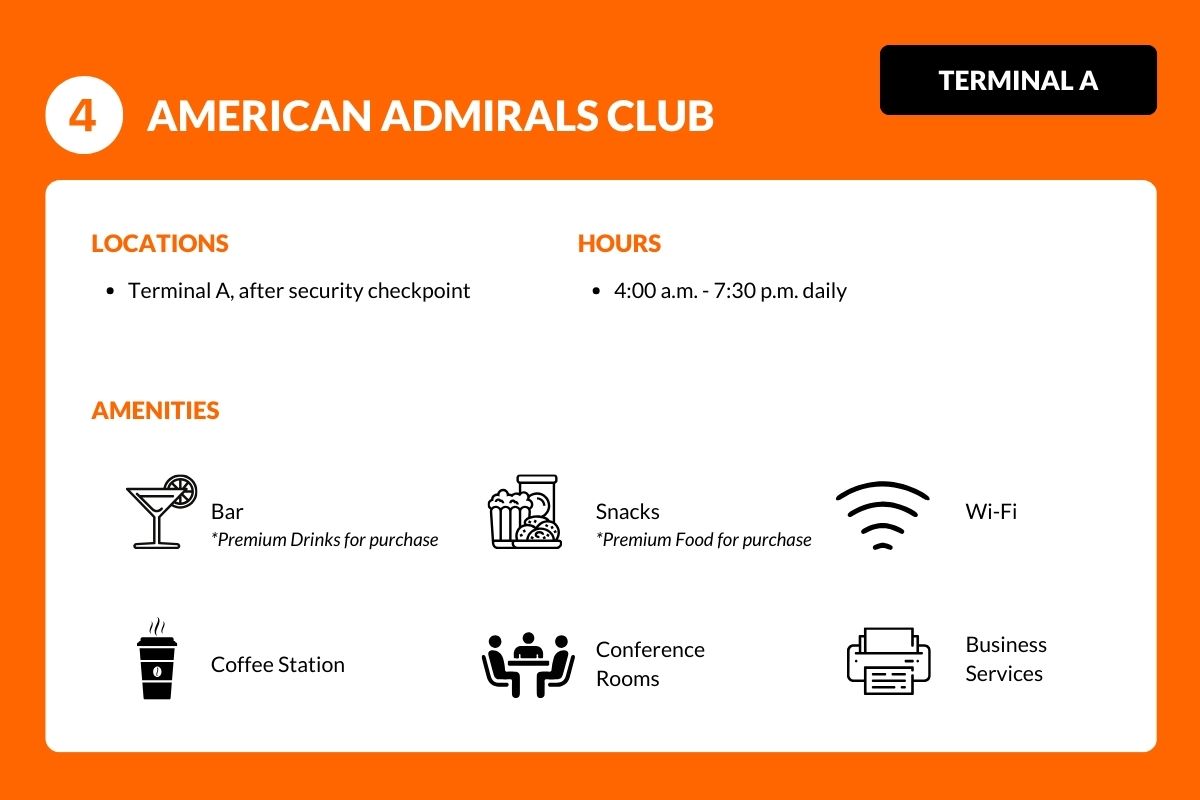 American Airlines Admirals Club - Terminal A - Newark Airport