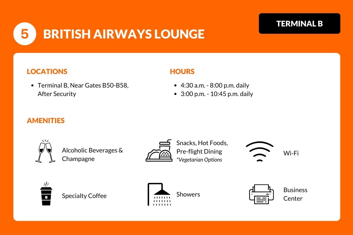 British Airways Lounge - Terminal B - Newark Airport