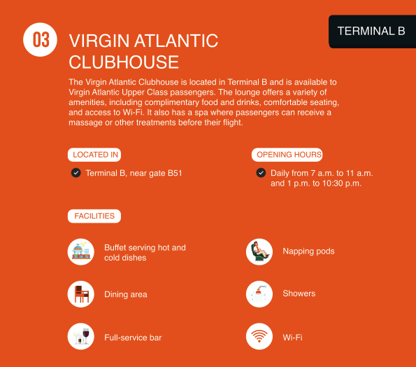 Virgin Atlantic Clubhouse - Terminal B - Newark Airport